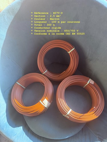 Lot câble électrique - 3x,